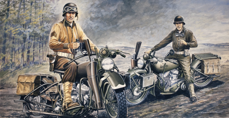 Model Kit military 0322 - U.S. MOTORCYCLES WW2 (1:35)