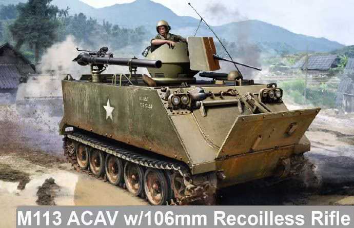 Model Kit military 3575 - M113  ACAV w/106mm RECOILLESS RIFLE (1:35)