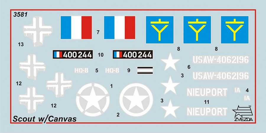 Model Kit military 3581 - M-3 Armored Scout Car with Canvas (1:35)