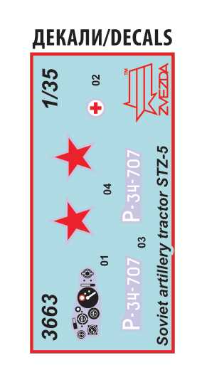 Model Kit military 3663 - STZ-5 Soviet artillery tractor (1:35)