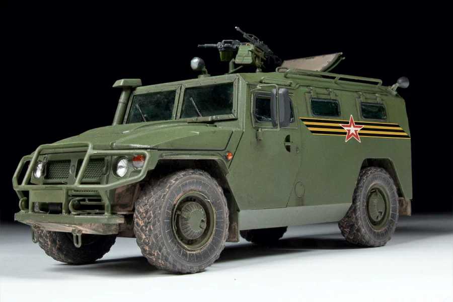Model Kit military 3668 - Russian Armored Vehicle GAZ "Tiger" (1:35)