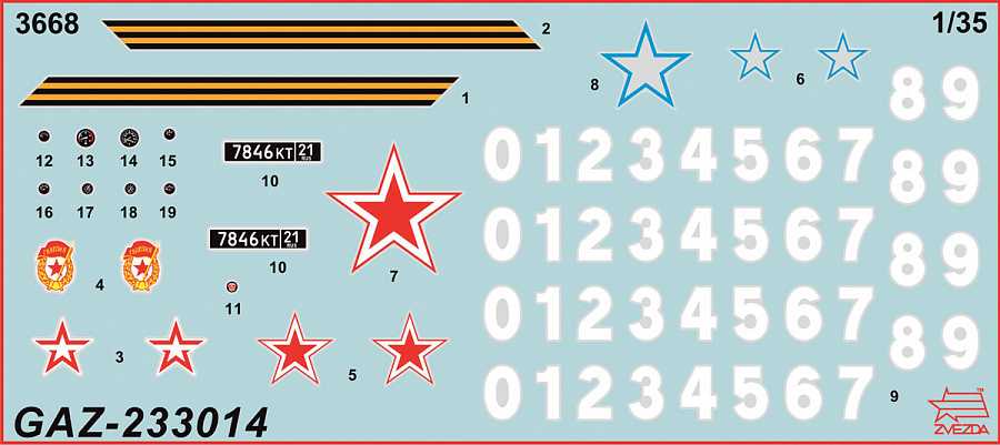 Model Kit military 3668 - Russian Armored Vehicle GAZ "Tiger" (1:35)