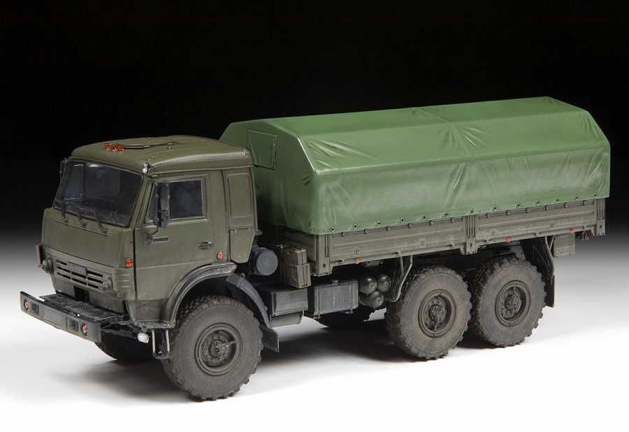 Model Kit military 3697 - Russian three axle truck K-5350 "MUSTANG" (1:35)