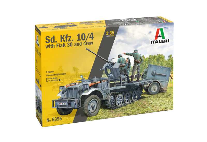 Model Kit military 6395 - Sd.Kfz 10/4 with Flak 30 and Crew (1:35)