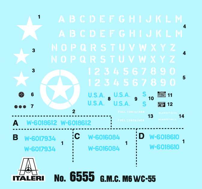 Model Kit military 6555 - M6 GUN MOTOR CARRIAGE WC-55 (1:35)