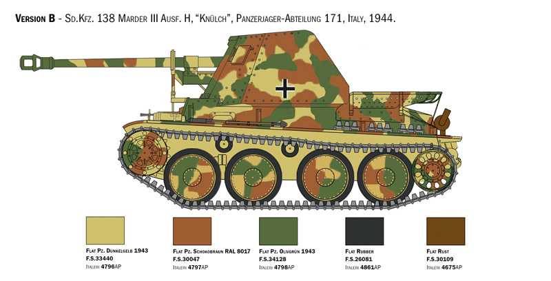 Model Kit military 6566 - Sd.Kfz 138 Ausf. H Marder III with crew (1:35)
