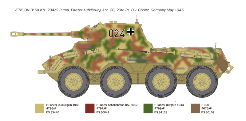 Model Kit military 6572 - Sd. Kfz.234/2 Puma (1:35)