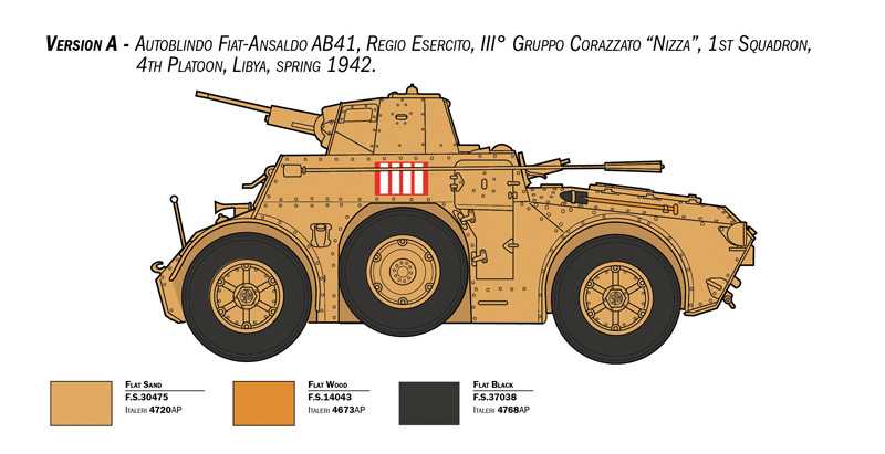 Model Kit military 6591 - AB 41 with Bersaglieri Italian Infantry (1:35)