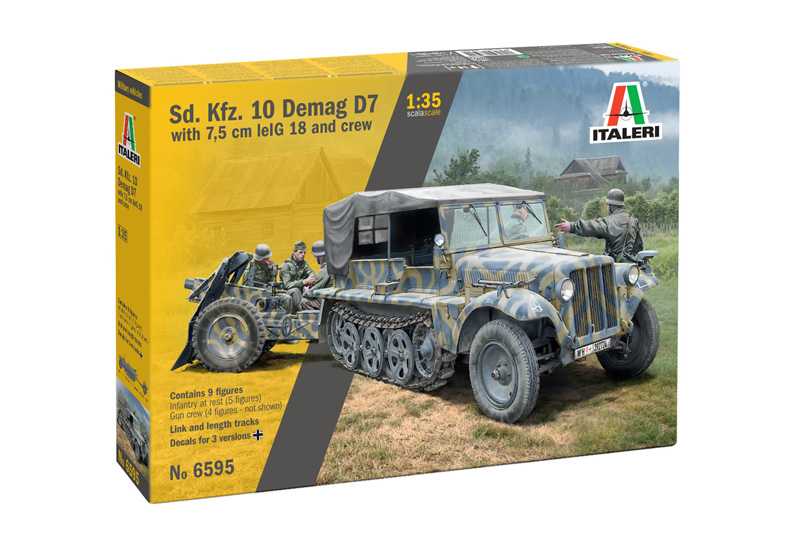 Model Kit military 6595 - Sd. Kfz. 10 Demag with Le. IG18 and Crew (1:35)