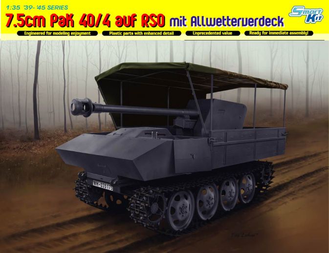 Model Kit military 6679 - 7.5cm PaK 40/4 auf RSO mit Allwetterverdeck (1:35)