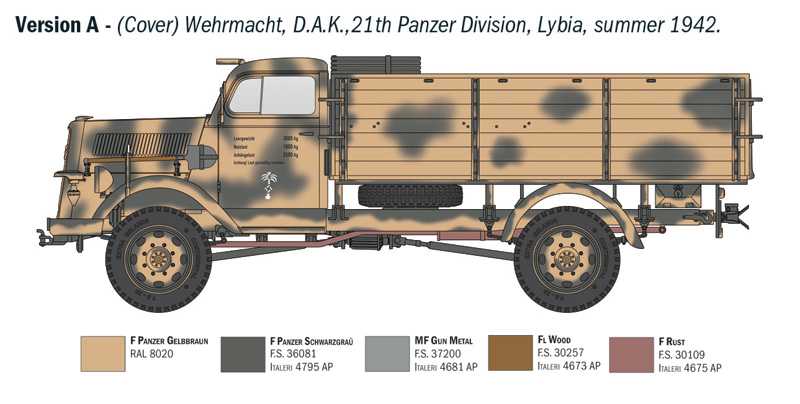 Model Kit military 6760 - Kfz. 305 Opel Blitz Typ A 4x4 (1:35)