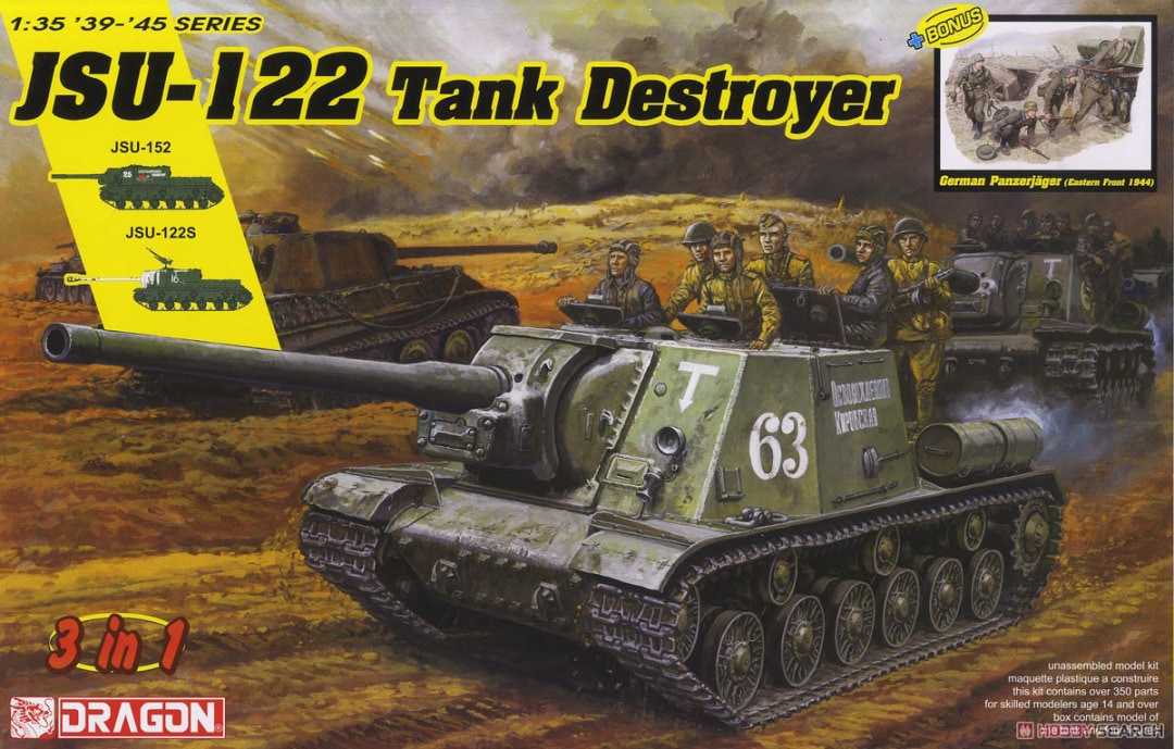Model Kit military 6787 - JSU-122 Tank Destroyer (3 in 1) (1:35)