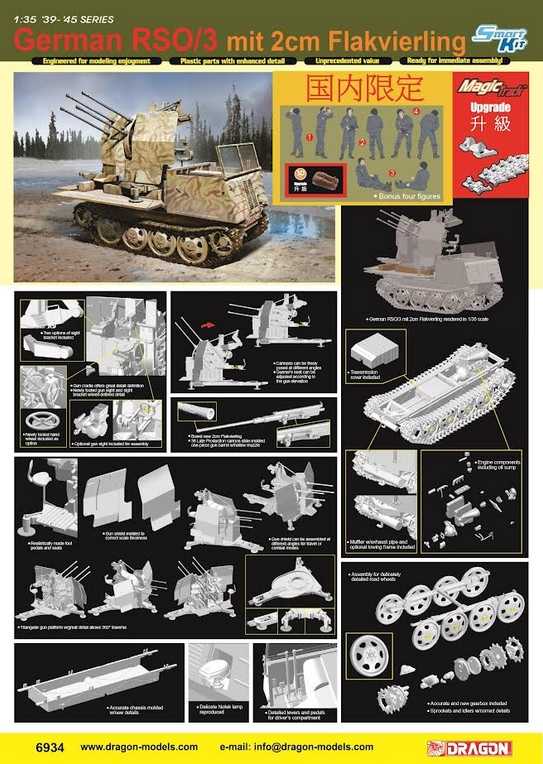 Model Kit military 6934 - RSO/3 with 2cm FLAKVIERLING (1:35)