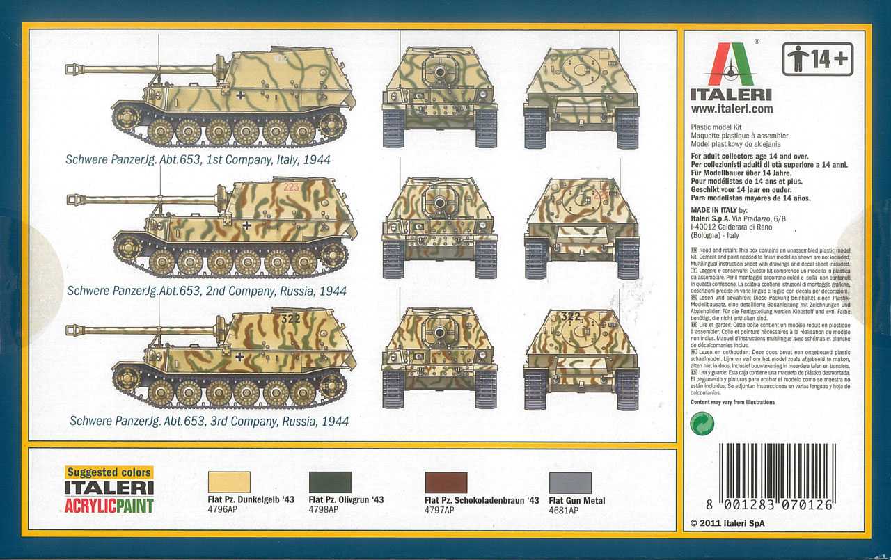 Model Kit military 7012 - Sd. Kfz. 184 Panzerjager Elefant (1:72)