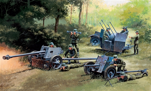 Model Kit military 7026 - GERMAN GUNS SET: PAK35-PAK40-FLAK38 (1:72)