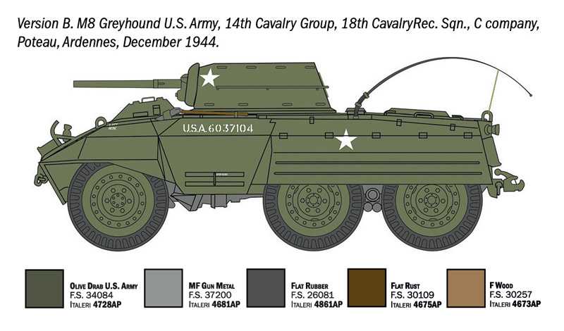 Model Kit military 7087 - M8 Greyhound / M20 (1:72)