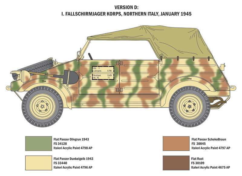 Model Kit military 7405 - Kdf.1 Typ 82 Kübelwagen (1:9)