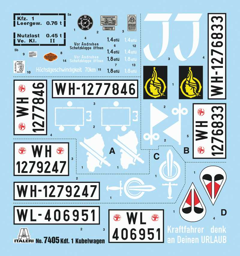 Model Kit military 7405 - Kdf.1 Typ 82 Kübelwagen (1:9)