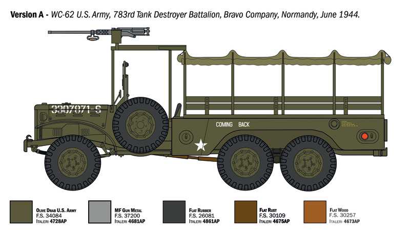 Model Kit military 96230 - Dodge WC62 1 1/2t 6x6 Truck (1:35)