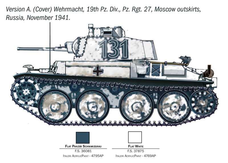 Model Kit military 96489 - Pz. Kpfw. 38(t) Ausf. F "Ghost Division" (1:35)