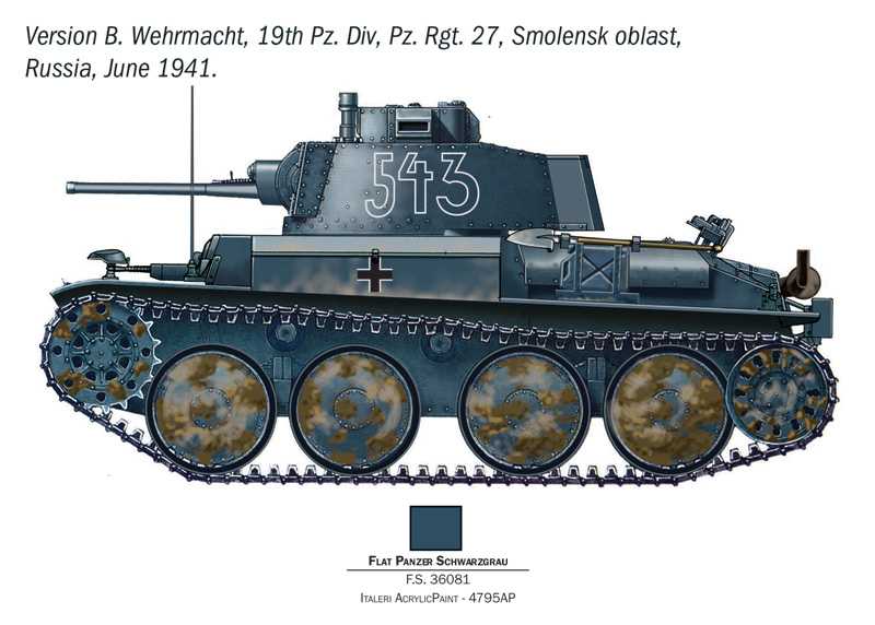 Model Kit military 96489 - Pz. Kpfw. 38(t) Ausf. F "Ghost Division" (1:35)