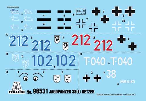 Model Kit military 96531 - Jagdpanzer 38(t) Hetzer (1:35)