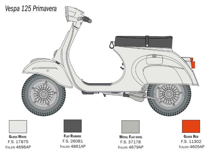 Model Kit motorka 4633 - VESPA 125 PRIMAVERA (1:9)