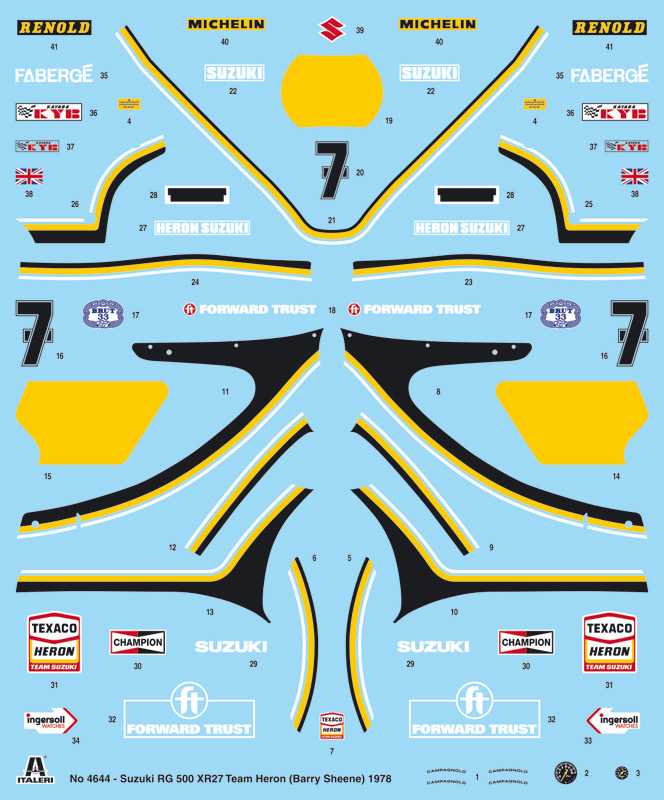 Model Kit motorka 4644 - Suzuki RG 500 XR27 (Team Heron - Barry Sheene) 1978 (1:9)