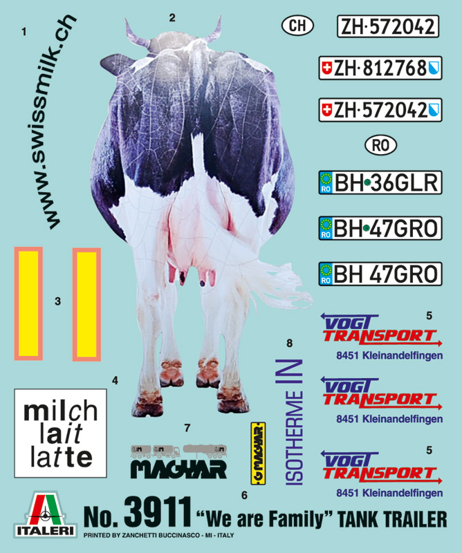 Model Kit návěs 3911 - CLASSIC TANK TRAILER "We are family" (1:24)