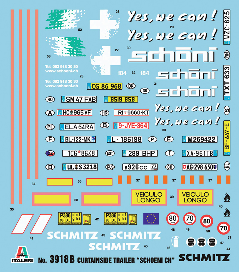 Model Kit návěs 3918 - Curtainside Trailer (1:24)