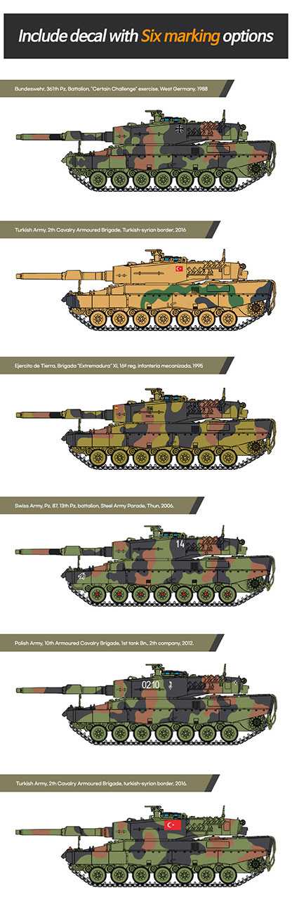 Model Kit tank 13428 - German Army Leopard 2A4 (1:72)
