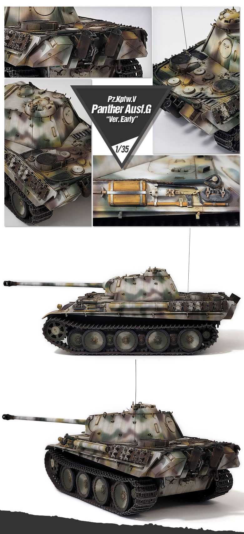 Model Kit tank 13529 - Pz.Kpfw.V Panther Ausf.G "Ver.Early" (1:35)