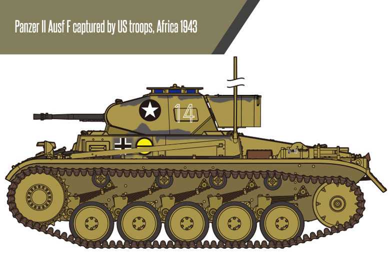 Model Kit tank 13535 - German Panzer II Ausf.F "North Africa" (1:35)