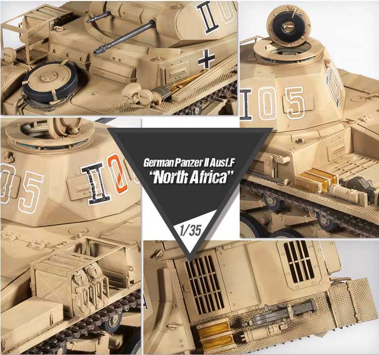 Model Kit tank 13535 - German Panzer II Ausf.F "North Africa" (1:35)