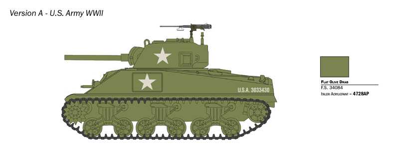 Model Kit tank 25751 - M4 Sherman 75mm (1:56)