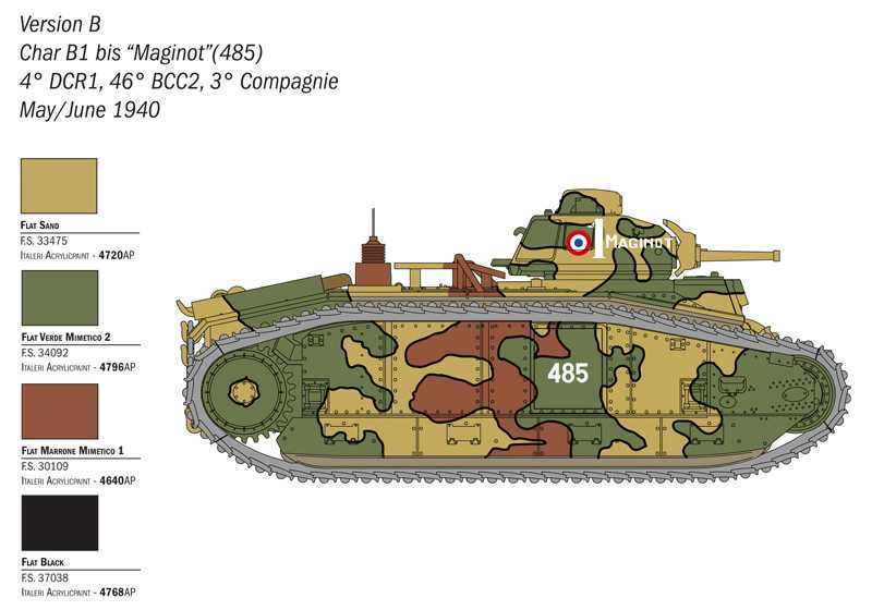 Model Kit tank 25766 - Char B1 Bis (1:56)