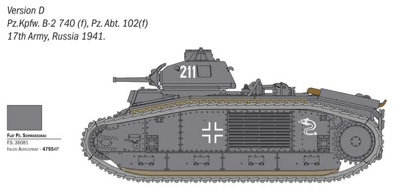 Model Kit tank 25766 - Char B1 Bis (1:56)