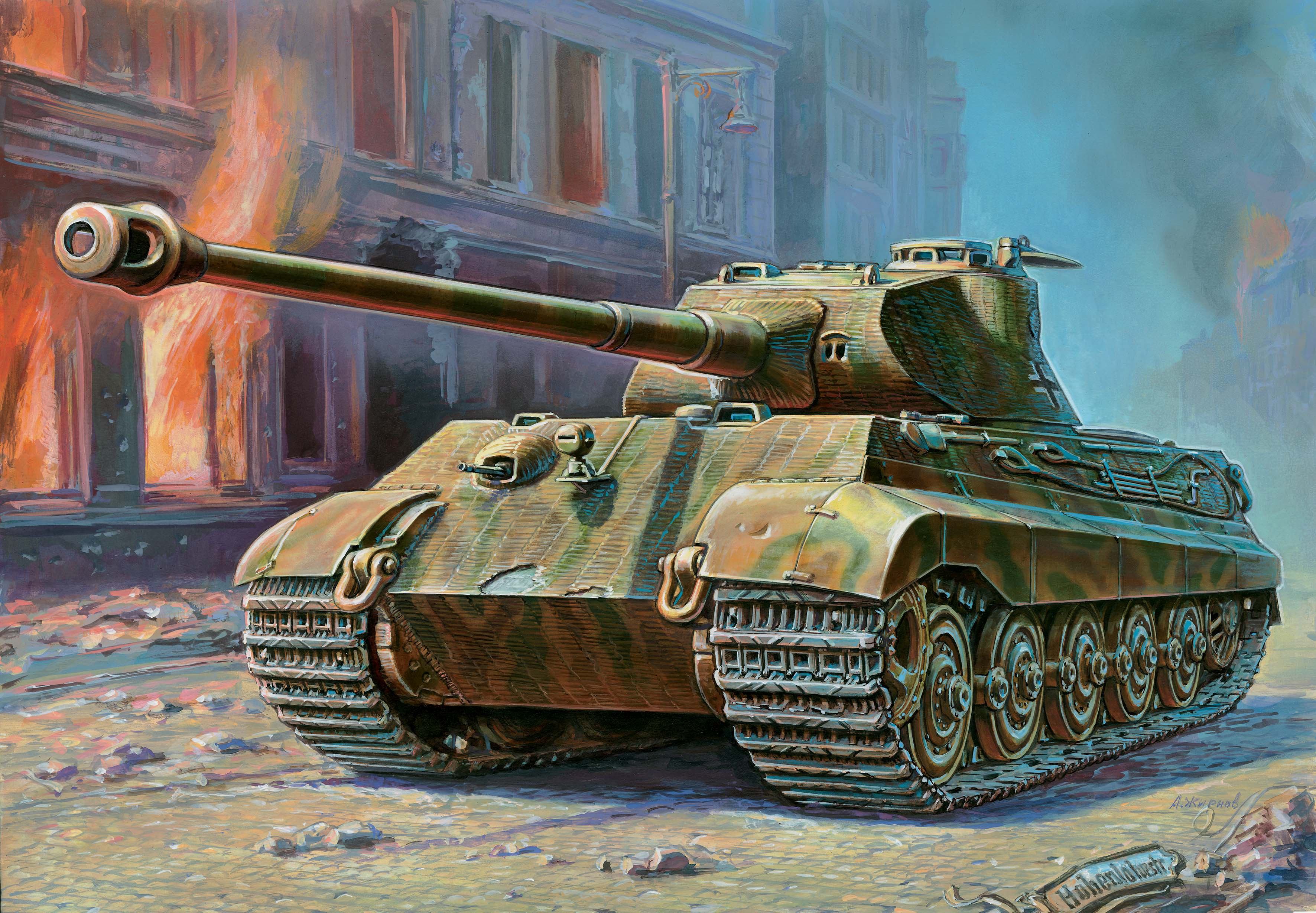 Model Kit tank 3616 - Kingtiger Porsche (1:35)