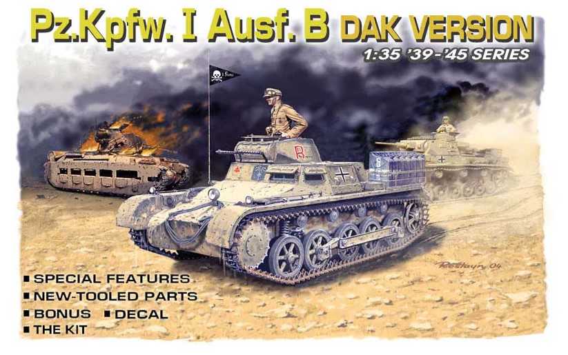 Model Kit tank 6207 - Pzkpfw. I Ausf. B, DAK Version (1:35)
