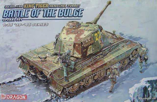 Model Kit tank 6254 - Sd.Kfz.182 KINGTIGER HENSCHEL TURRET, sPzAbt.501 (BATTLE OF THE BULGE) (1:35)