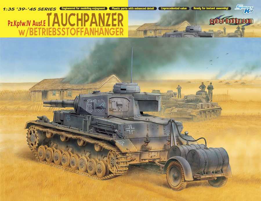 Model Kit tank 6402 - Pz.Kpfw.IV Ausf.E TAUCHPANZER w/BETRIEBSSTOFFANHÄNGER (1:35)