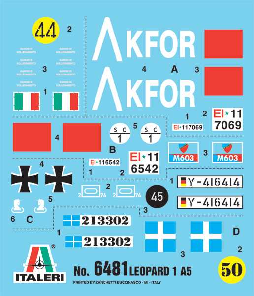 Model Kit tank 6481 - LEOPARD 1 A5 (1:35)