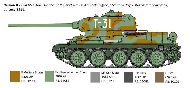 Model Kit tank 6758 - T34/85 Zavod 112 Mod. 1944 (1:35)