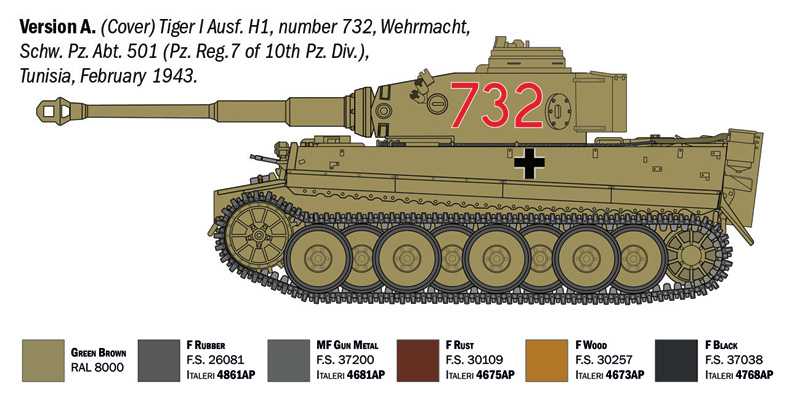 Model Kit tank 6767 - Pz. Kpfw. VI Tiger I Ausf. E/H1 (1:35)