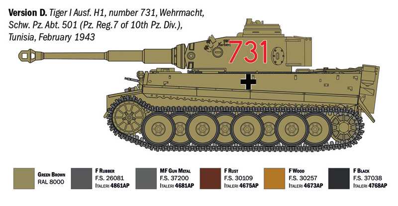 Model Kit tank 6767 - Pz. Kpfw. VI Tiger I Ausf. E/H1 (1:35)