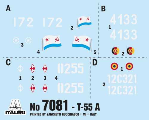 Model Kit tank 7081 - T-55 A (1:72)