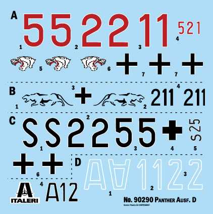 Model Kit tank 90290 - Pz. Kpfw. V Panther Ausf. D (1:35)