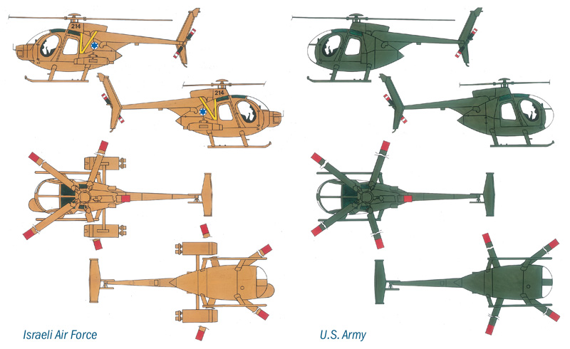 Model Kit vrtulník 0017 - AH-6 NIGHT FOX (1:72)