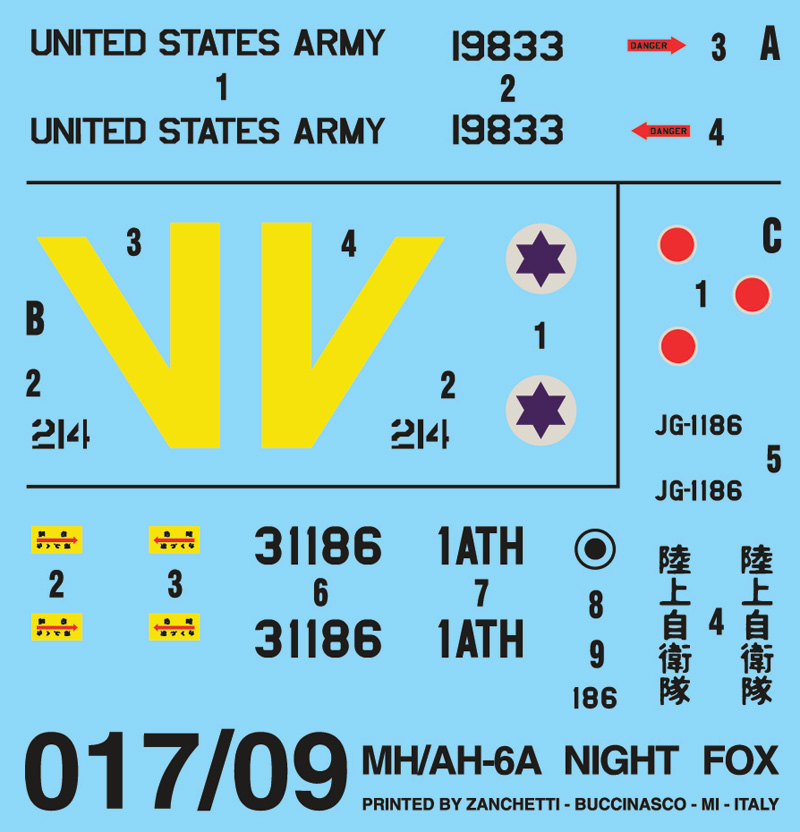 Model Kit vrtulník 0017 - AH-6 NIGHT FOX (1:72)
