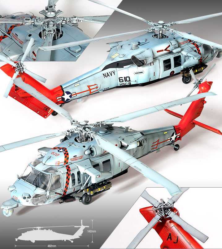 Model Kit vrtulník 12120 - MH-60S HSC-9 "Tridents" (1:35)